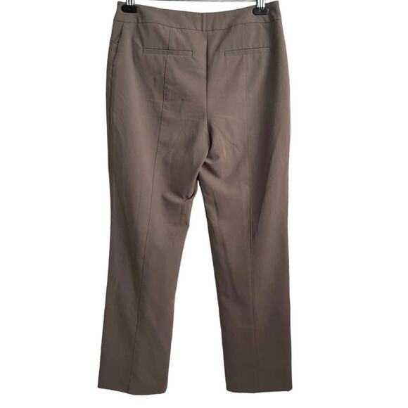 Chicos Pants Women SP Brown Straight Leg Zip Clasp Closure Pockets Lightweight - Picture 2 of 13